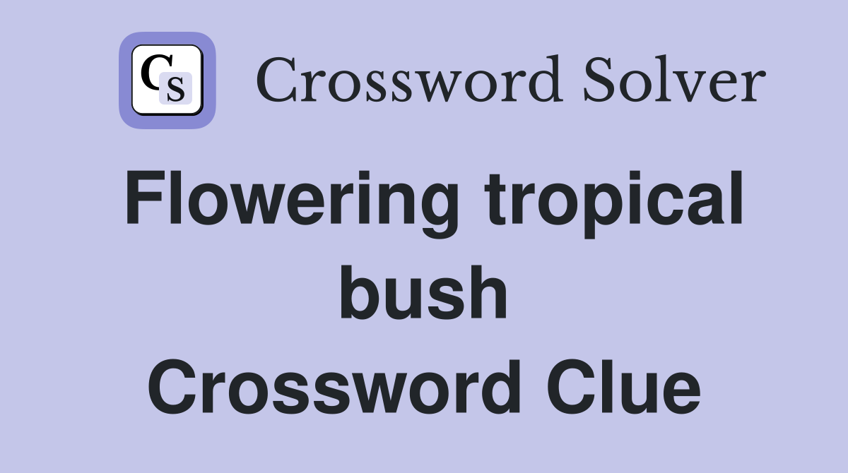 Flowering tropical bush Crossword Clue