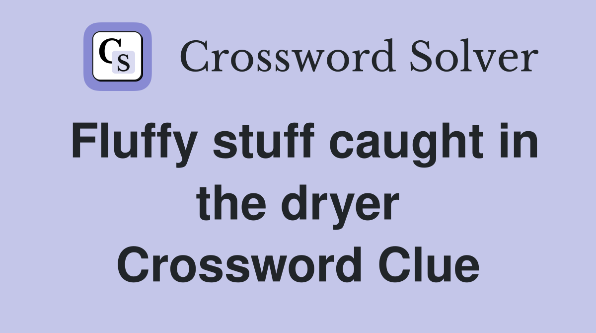 Fluffy stuff caught in the dryer Crossword Clue