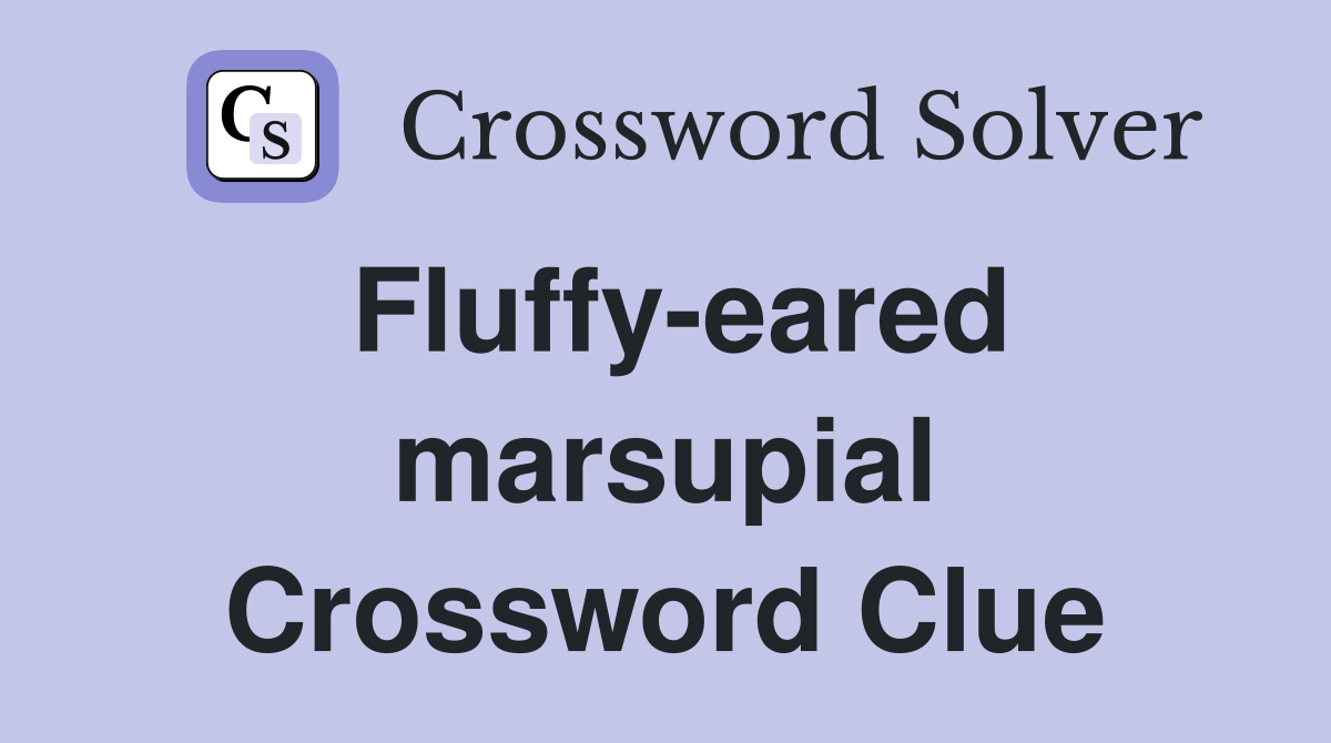 Fluffy-eared marsupial Crossword Clue