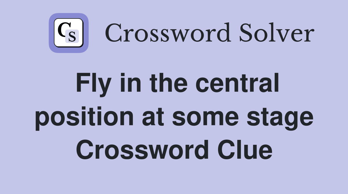 Fly in the central position at some stage Crossword Clue