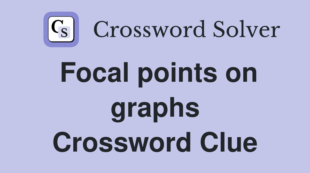 Focal points on graphs Crossword Clue