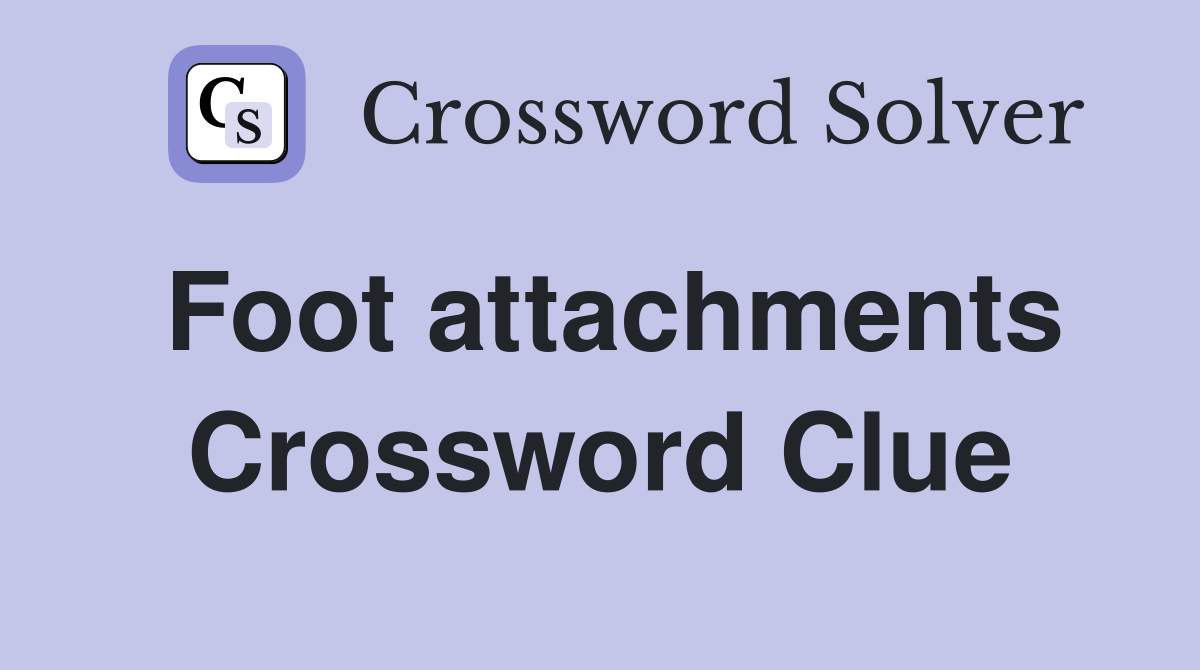 Foot attachments Crossword Clue