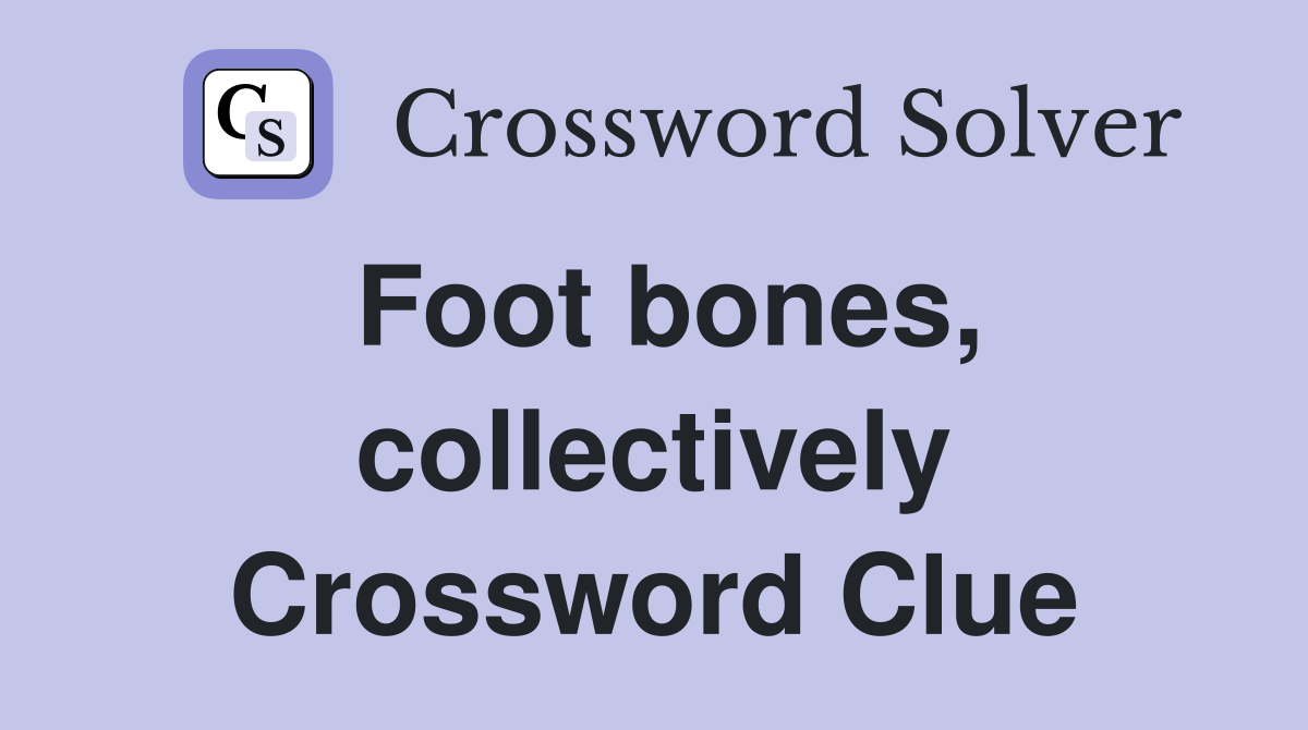 Foot bones, collectively Crossword Clue