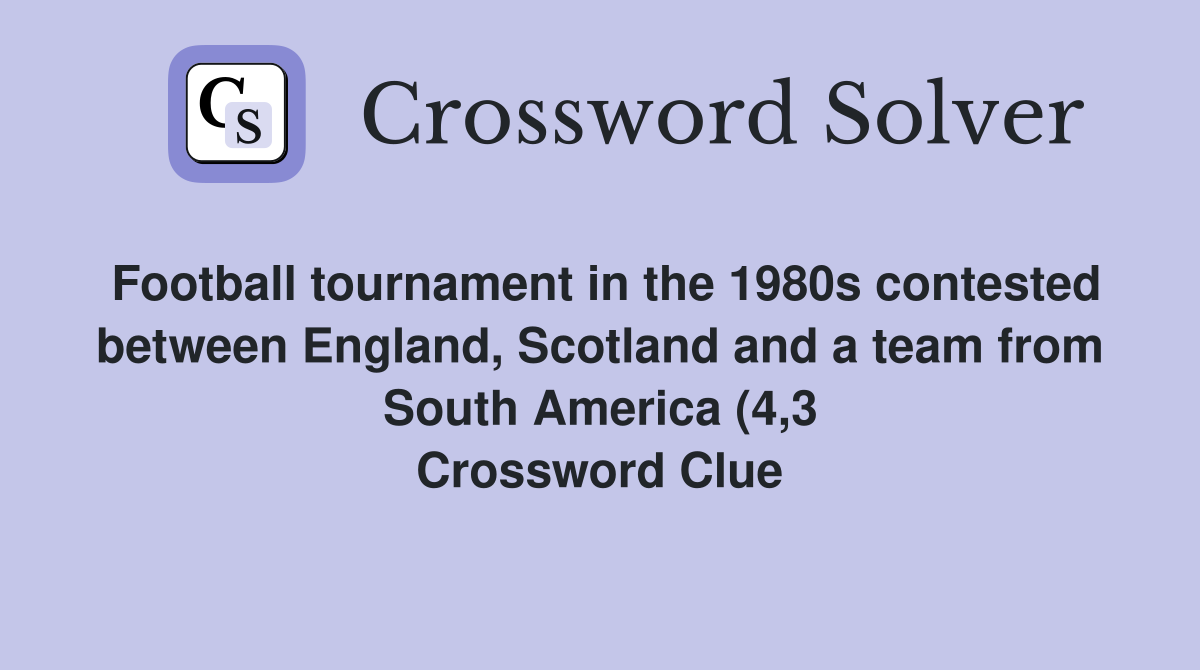 Football tournament in the 1980s contested between England Scotland Football tournament in the 1980s contested between England Scotland