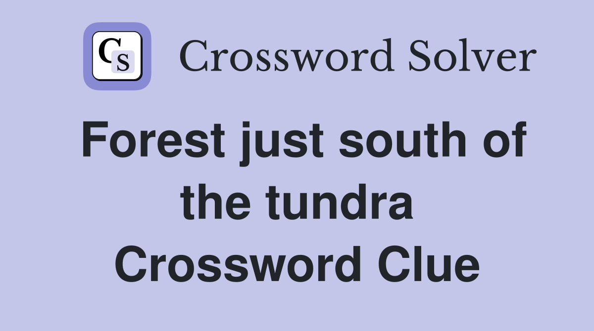 Forest just south of the tundra Crossword Clue