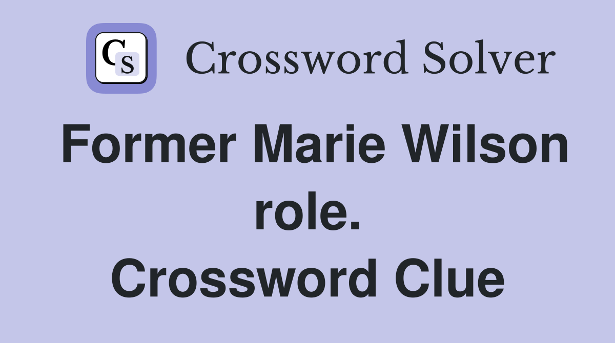 Former Marie Wilson role. Crossword Clue
