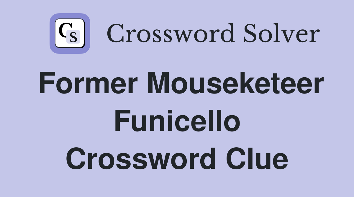 Former Mouseketeer Funicello Crossword Clue