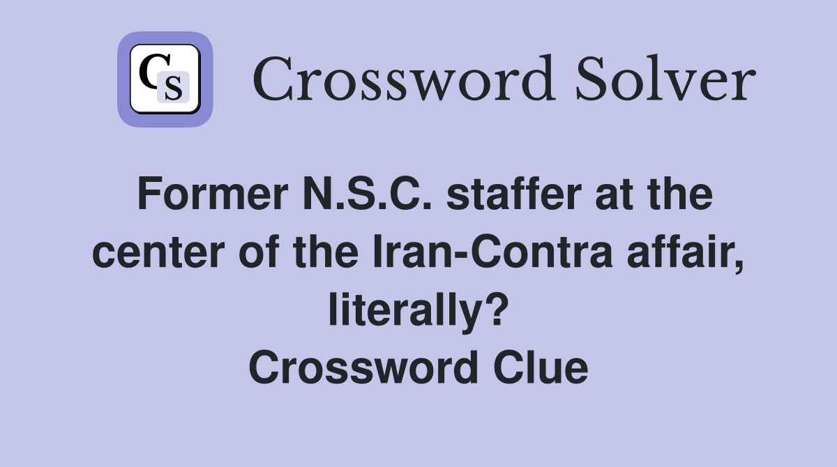 Former N.S.C. staffer at the center of the Iran-Contra affair ...