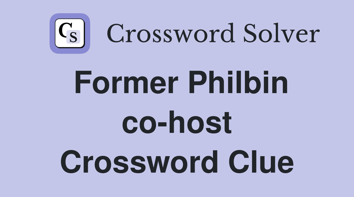 Former Philbin co-host Crossword Clue