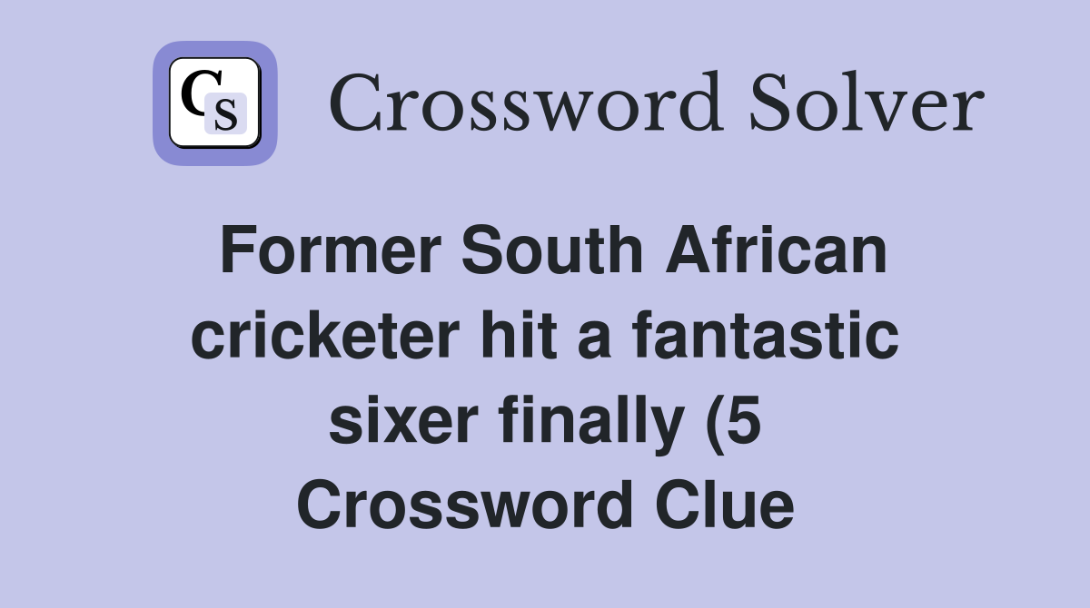 Former South African cricketer hit a fantastic sixer finally (5 Former South African cricketer hit a fantastic sixer finally (5