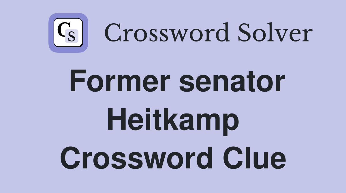 Former senator Heitkamp Crossword Clue