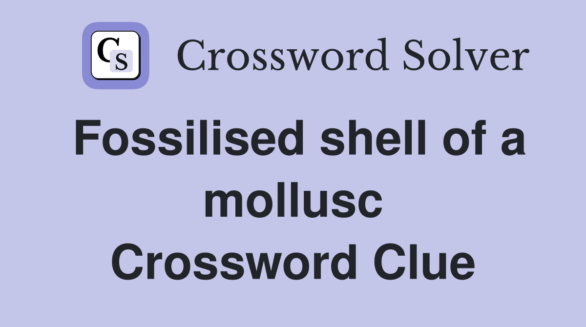 Fossilised shell of a mollusc Crossword Clue
