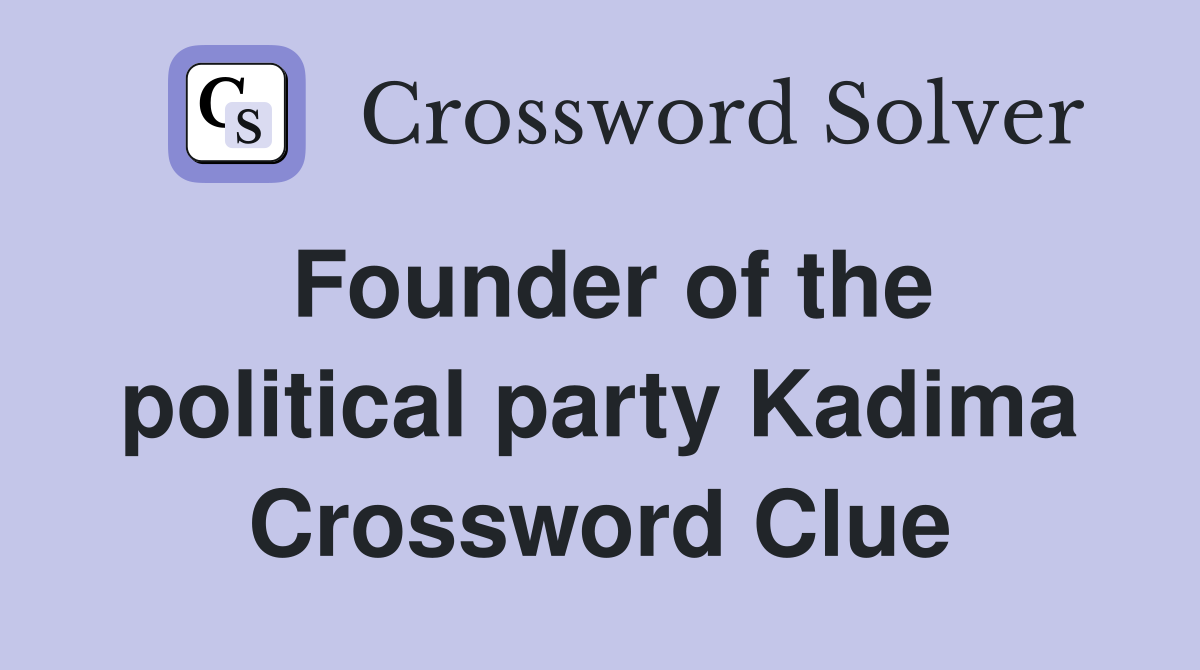 Founder of the political party Kadima Crossword Clue