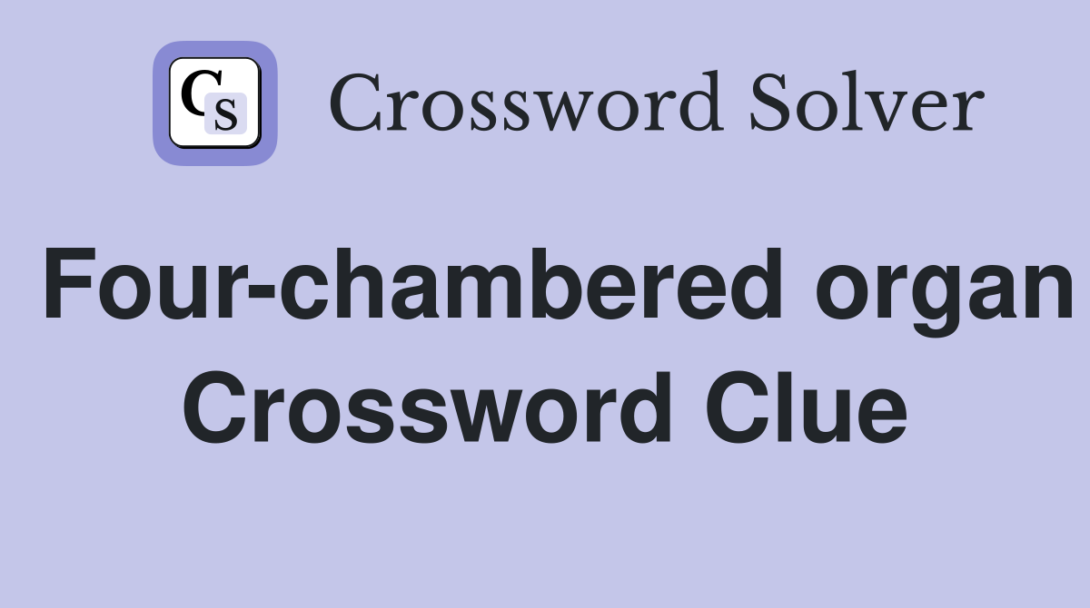 Four-chambered organ Crossword Clue
