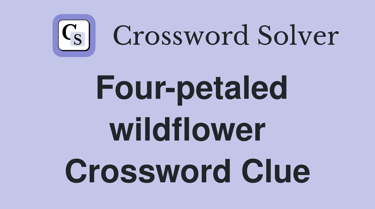 Four-petaled wildflower Crossword Clue