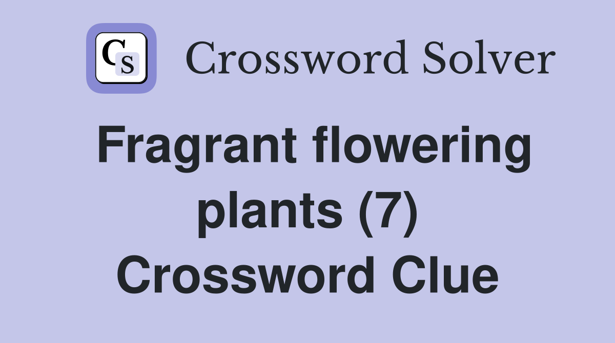 Fragrant flowering plants (7) Crossword Clue