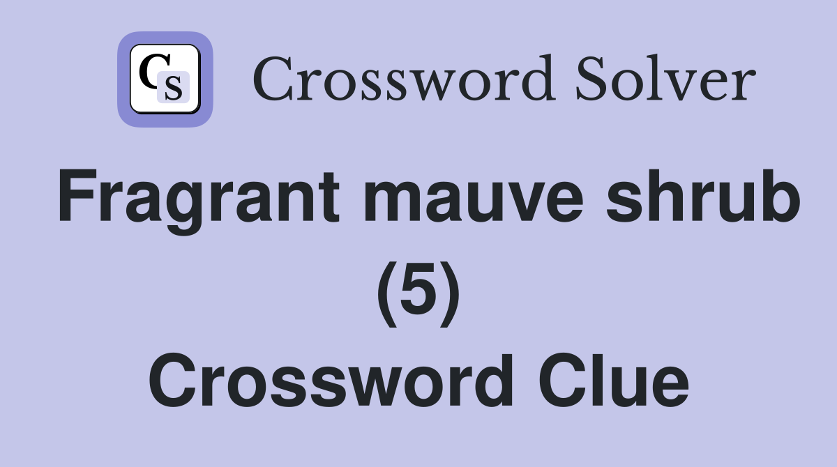 Fragrant mauve shrub (5) Crossword Clue