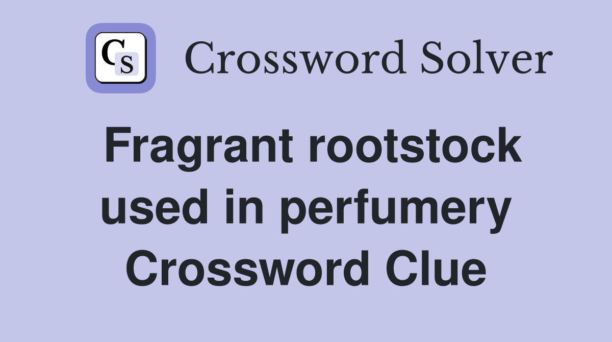 Fragrant rootstock used in perfumery Crossword Clue