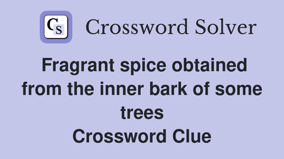 Fragrant spice obtained from the inner bark of some trees Crossword Clue
