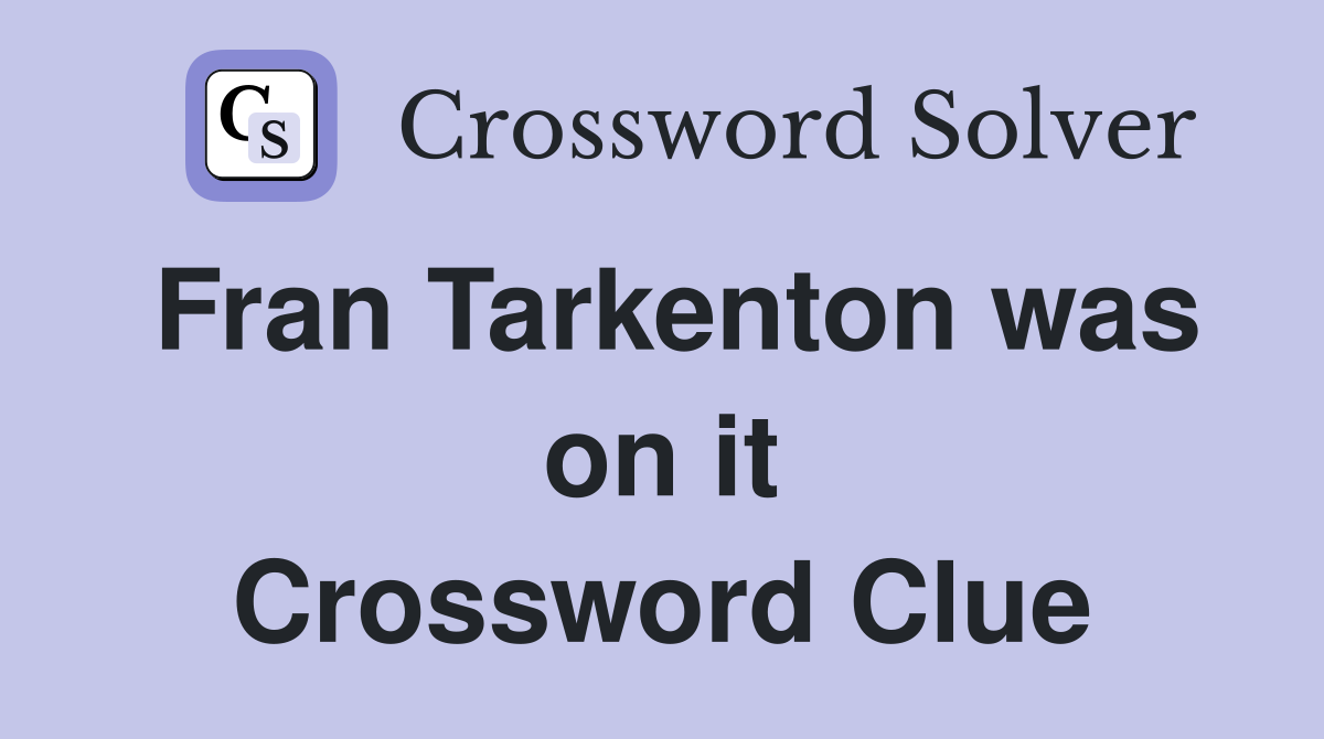 Fran Tarkenton was on it Crossword Clue