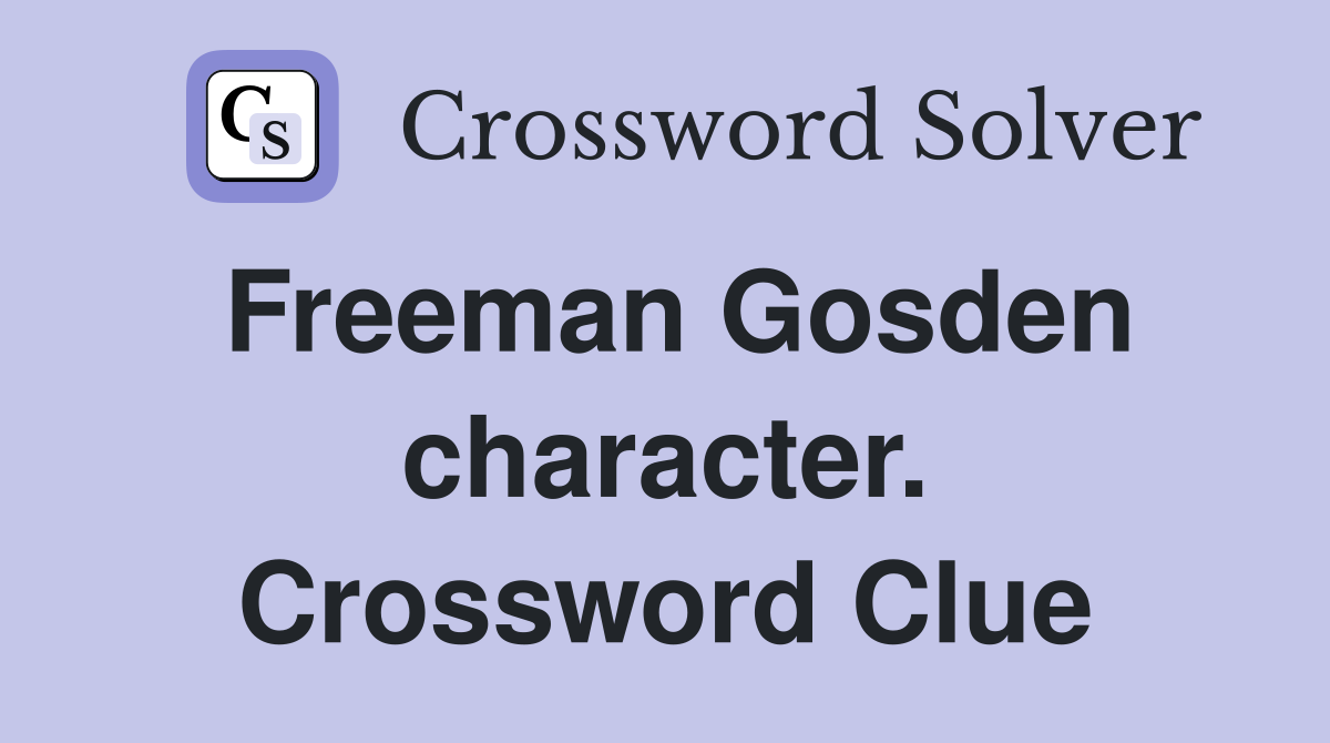 Freeman Gosden character. Crossword Clue