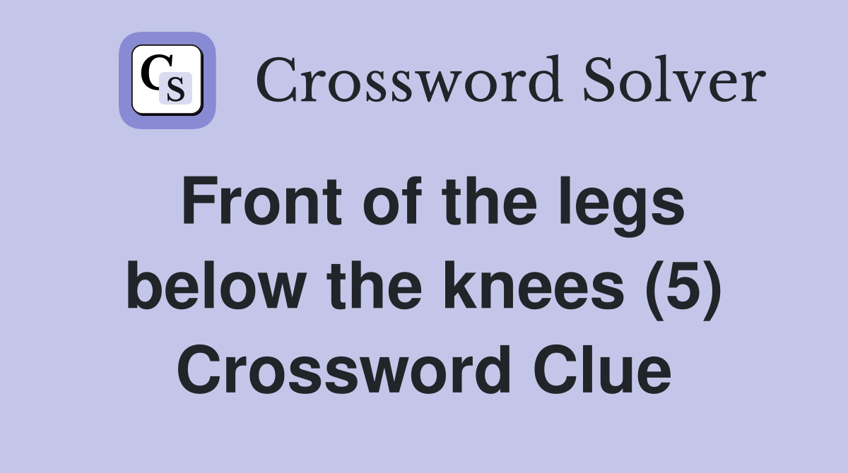 Front of the legs below the knees (5) Crossword Clue