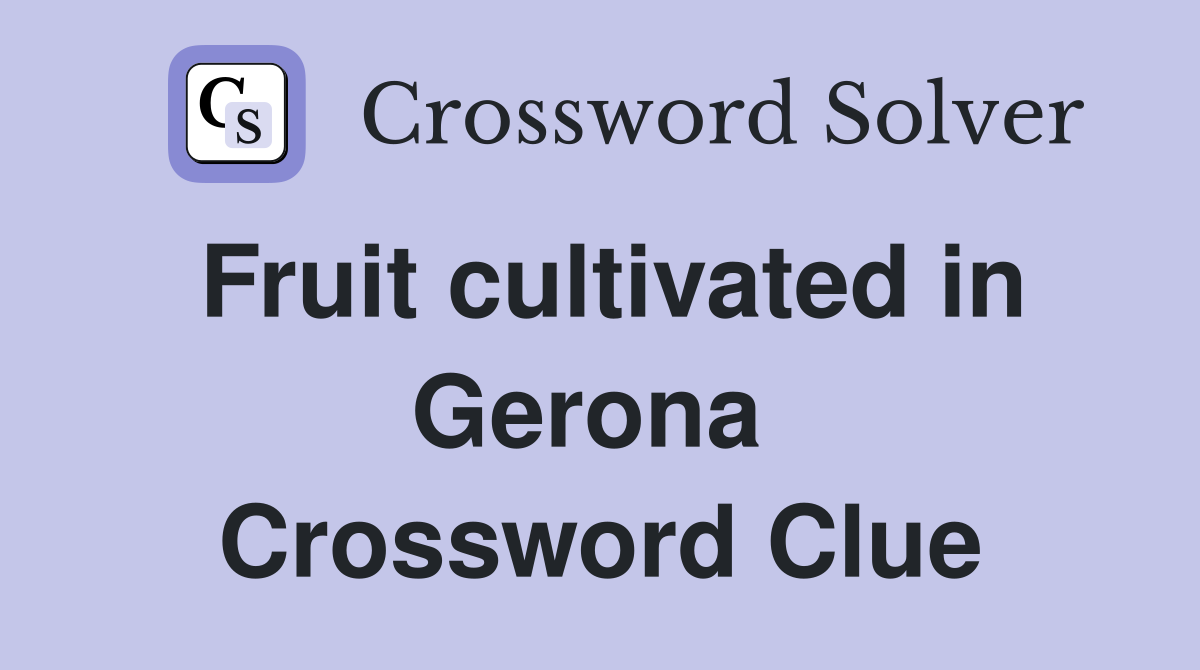 Fruit cultivated in Gerona  Crossword Clue