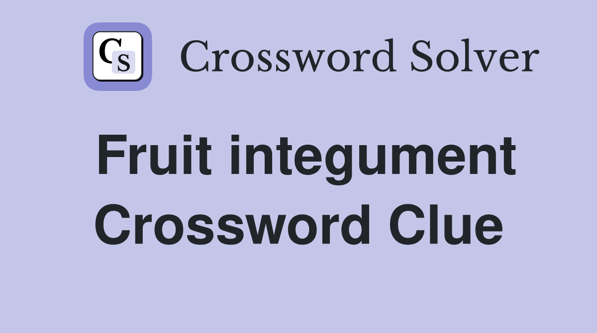 Fruit integument Crossword Clue