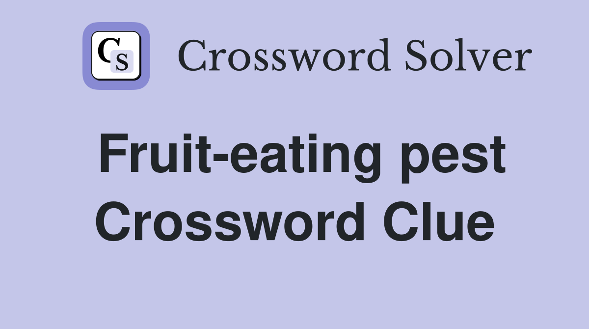 Fruit-eating pest Crossword Clue