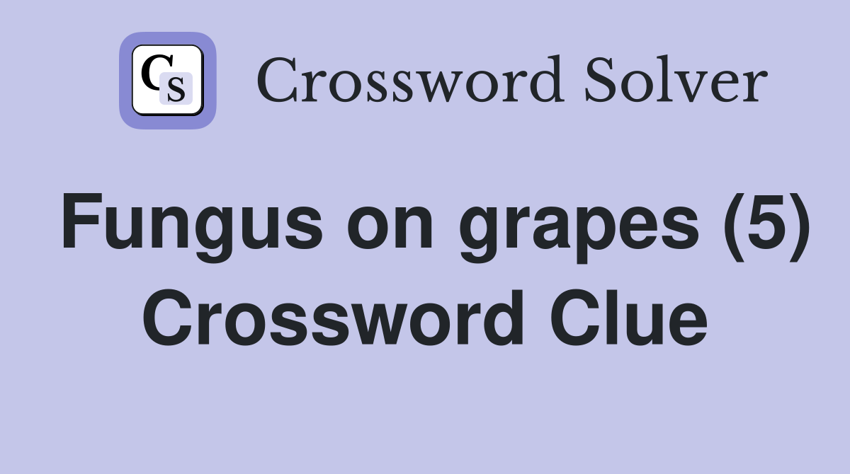 Fungus on grapes (5) Crossword Clue