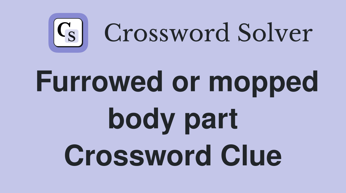 Furrowed or mopped body part Crossword Clue