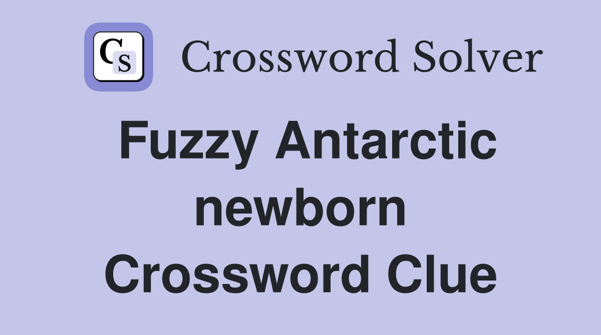 Fuzzy Antarctic newborn Crossword Clue