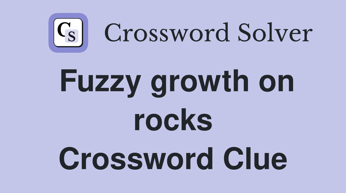 Fuzzy growth on rocks Crossword Clue