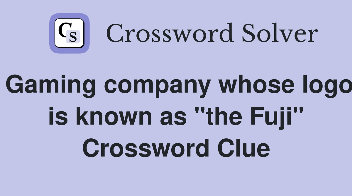 Gaming company whose logo is known as "the Fuji" Crossword Clue
