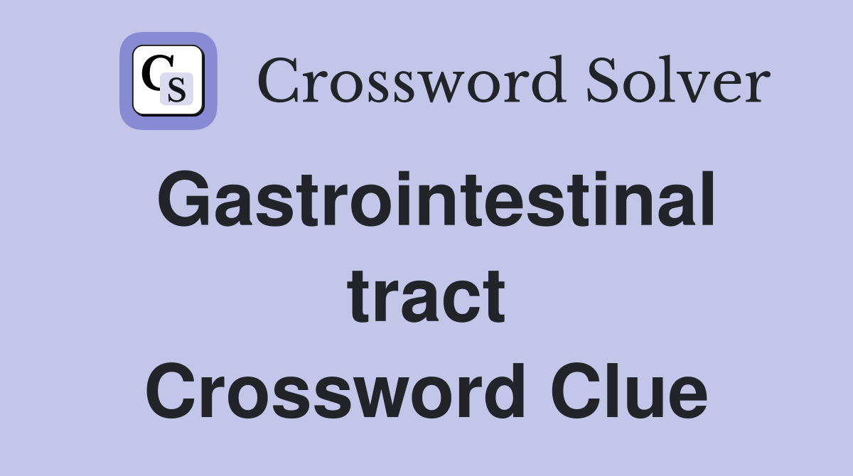 Gastrointestinal tract Crossword Clue