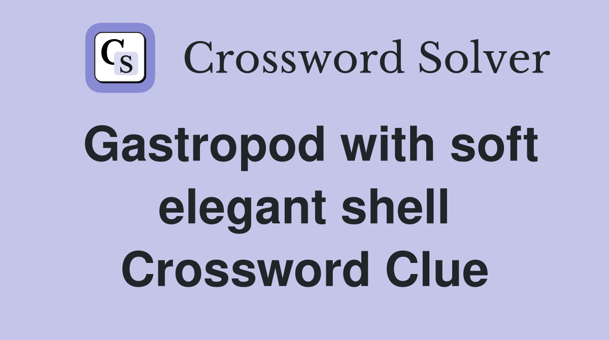 Gastropod with soft elegant shell Crossword Clue