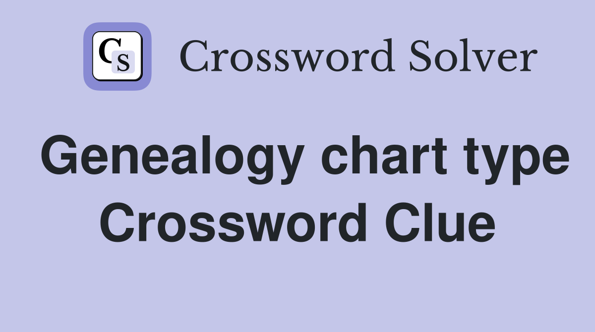 Genealogy chart type Crossword Clue