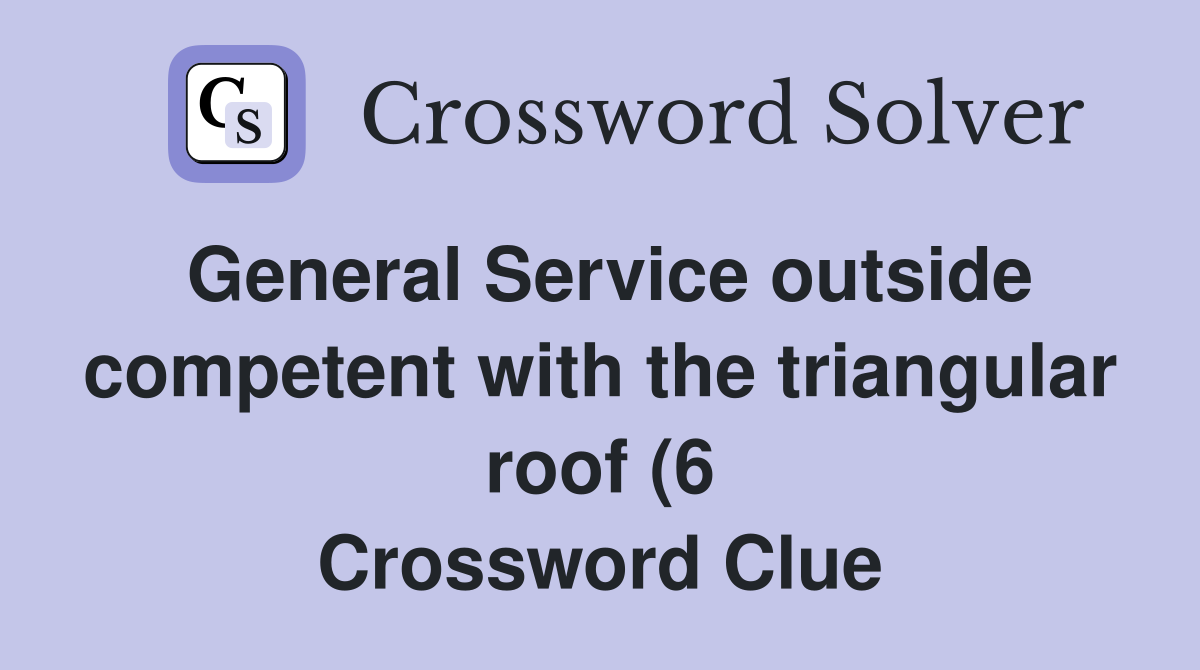 General Service outside competent with the triangular roof (6 General Service outside competent with the triangular roof (6