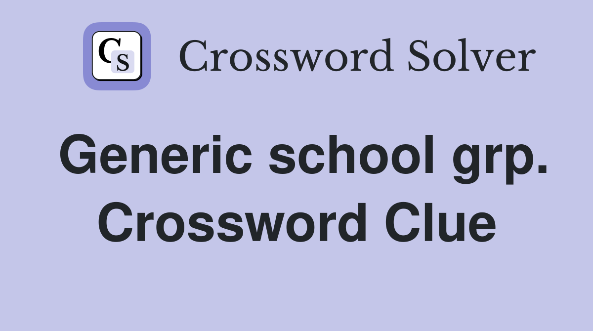 Generic school grp. Crossword Clue