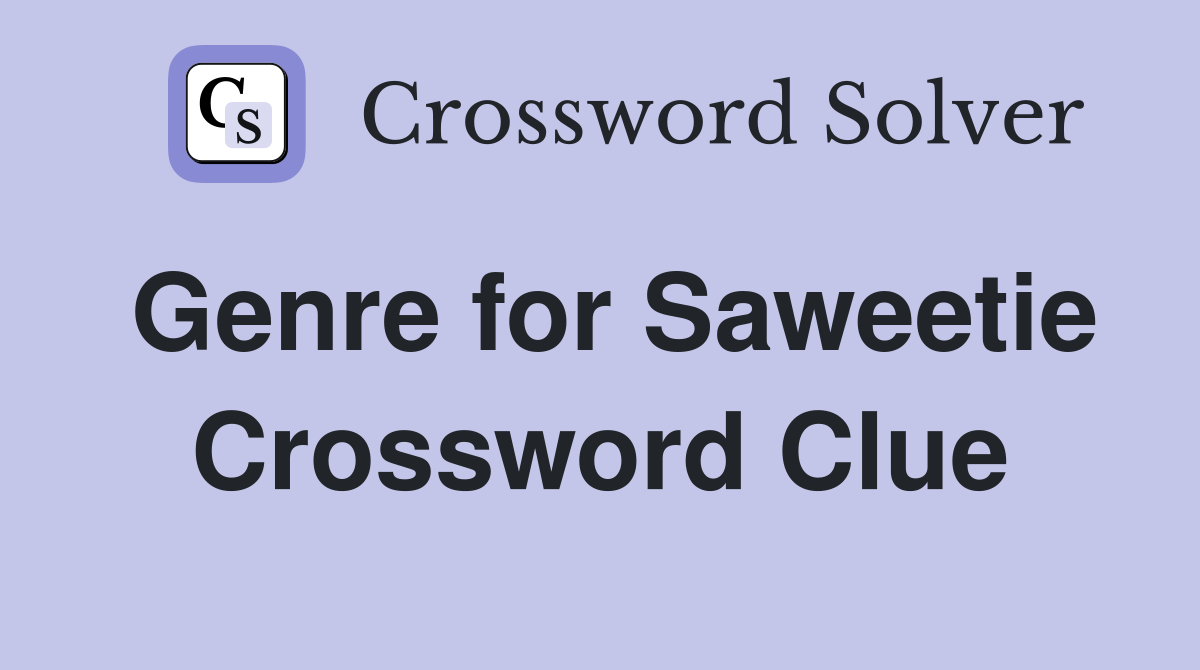 Genre for Saweetie Crossword Clue