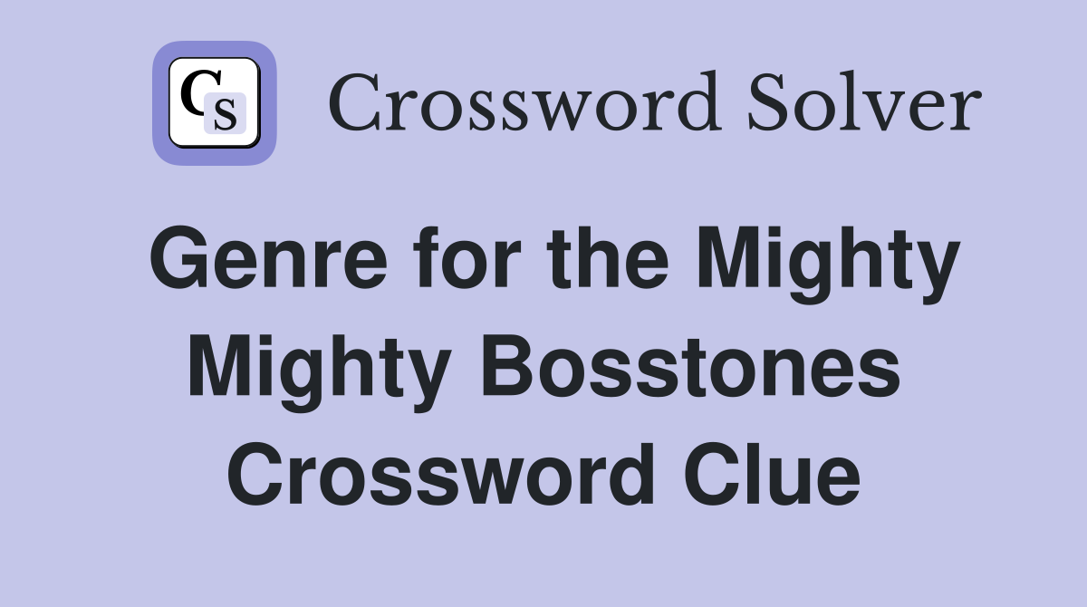 Genre for the Mighty Mighty Bosstones Crossword Clue