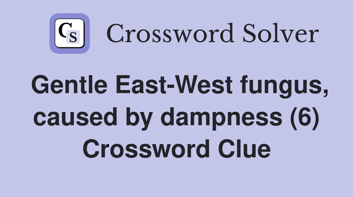 Gentle East-West fungus, caused by dampness (6) Crossword Clue