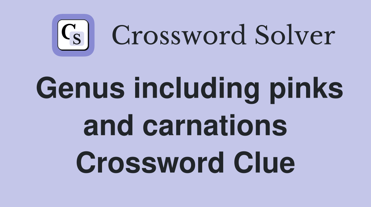 Genus including pinks and carnations Crossword Clue