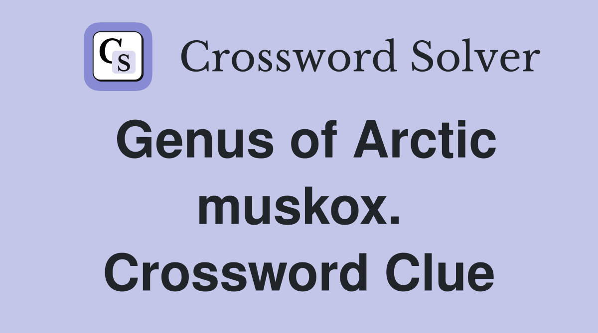 Genus of Arctic muskox. Crossword Clue