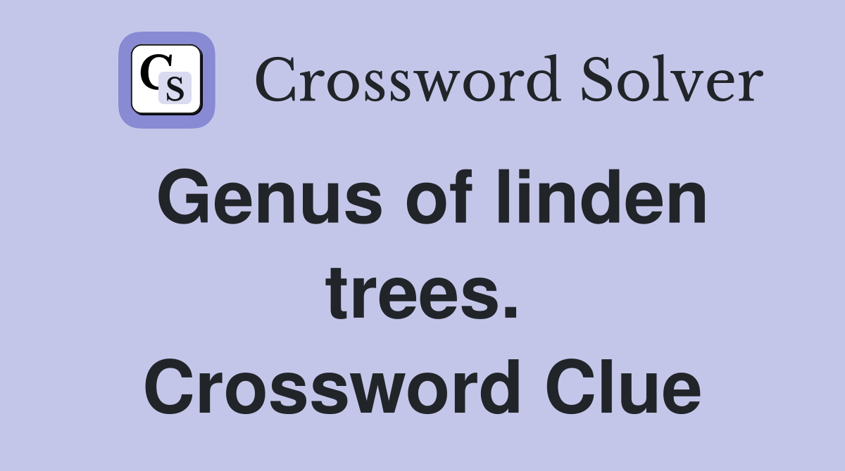 Genus of linden trees. Crossword Clue