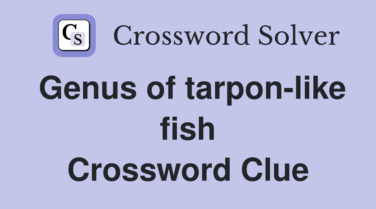 Genus of tarpon-like fish Crossword Clue