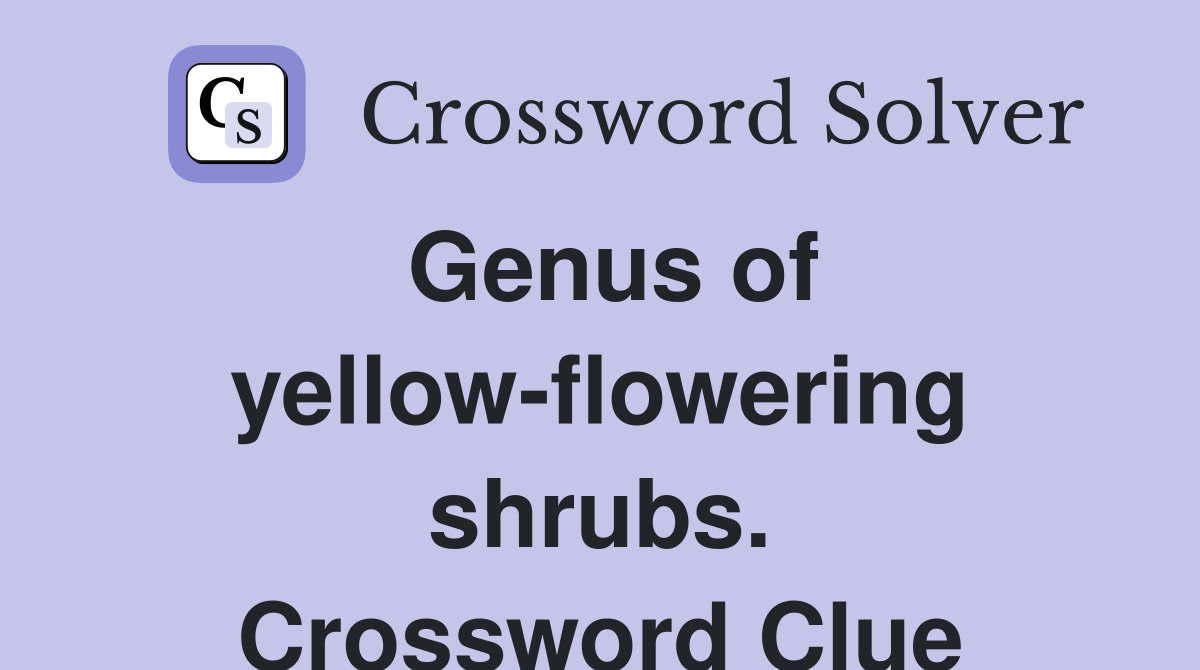 Genus of yellow-flowering shrubs. Crossword Clue