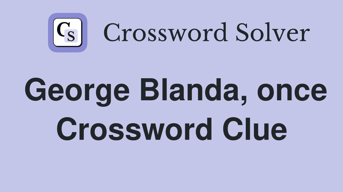 George Blanda, once Crossword Clue