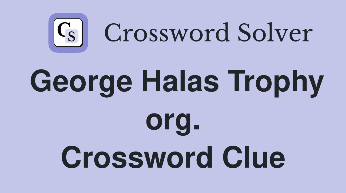 George Halas Trophy org. Crossword Clue