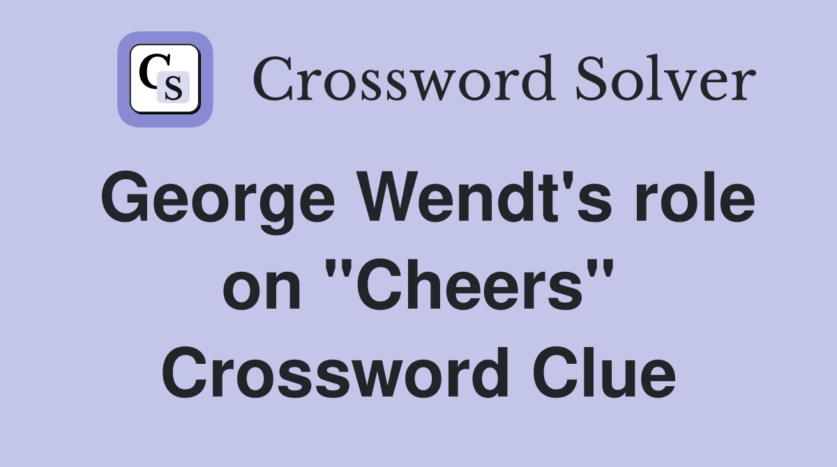 George Wendt's role on "Cheers" Crossword Clue